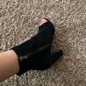 Black Suede Steve mAdden Booties